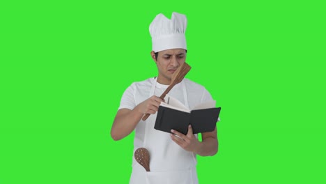 Disorganized-Indian-professional-chef-making-food-Green-screen