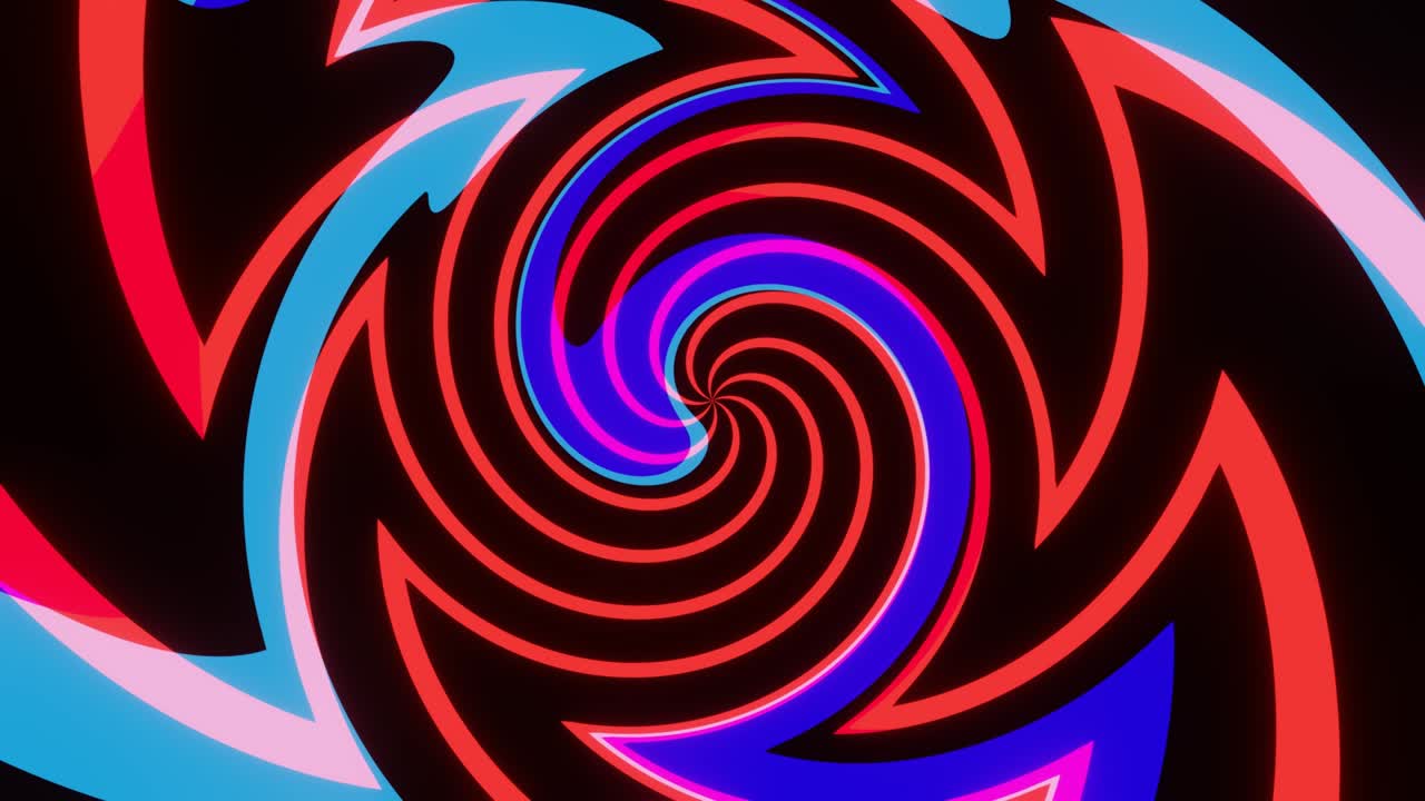 parpadeo y rotación de formas de neón brillantes