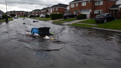 flooded residential street