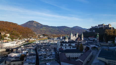 salzburg skyline with hohensalzburg castle