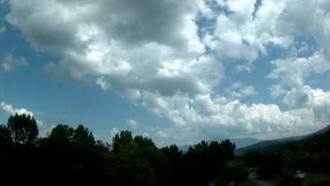 this is a time lapse that shows clouds building up and blowing past the beautiful smokey mountains of tennessee