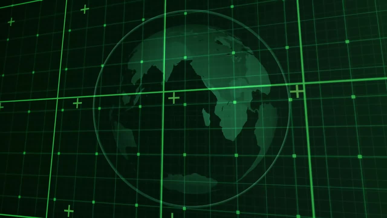 전 세계에 대한 데이터 처리 및 모양의 애니메이션