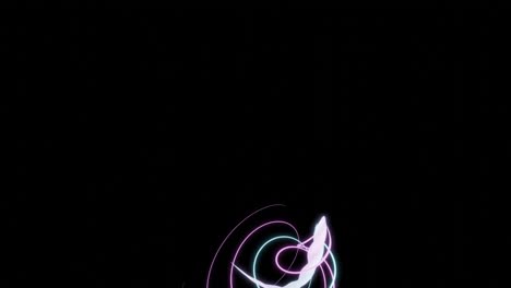 abstract neon lines on black background