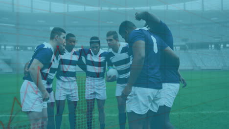 animación de estadísticas sobre jugadores de rugby