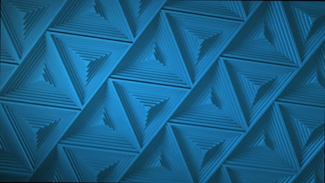 blue minimalism. a mosaic surface with moving black triangles. abstract geometric background. cells. wave. loop animation. 4k. 3d. animation for a business presentation