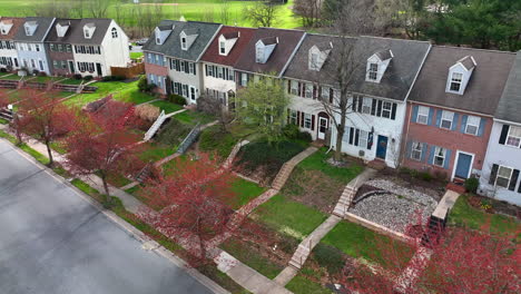 colorful townhouse homes in usa