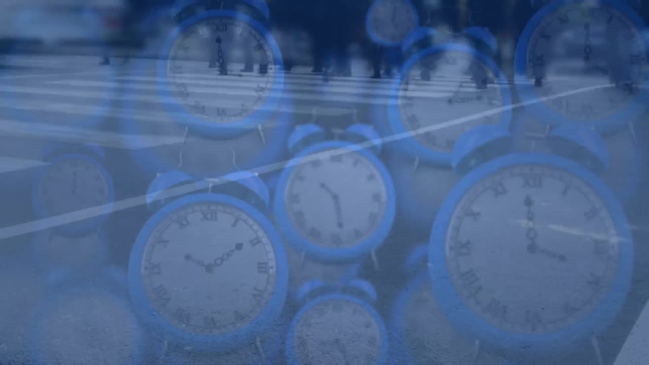 알람 시계의 애니메이션, 걸어가는 사람들의 데이터 처리