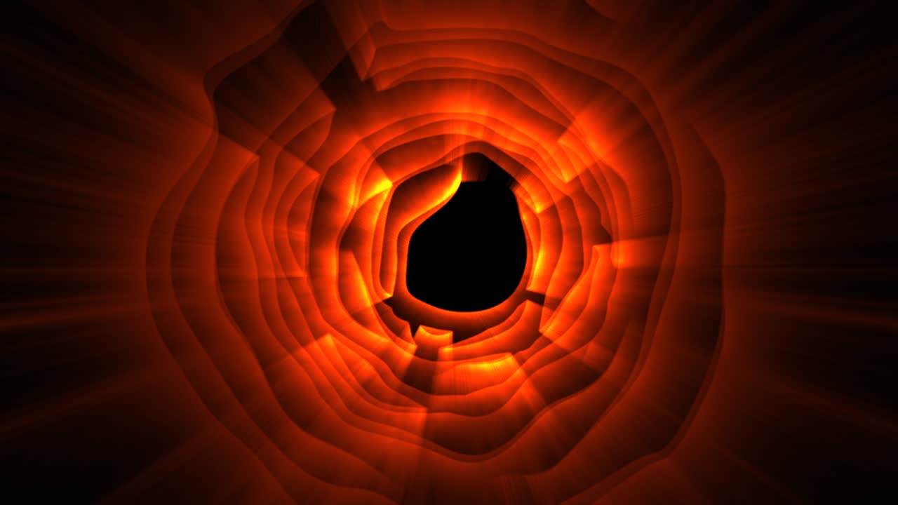 círculo abstracto con rayos de luz coloreados