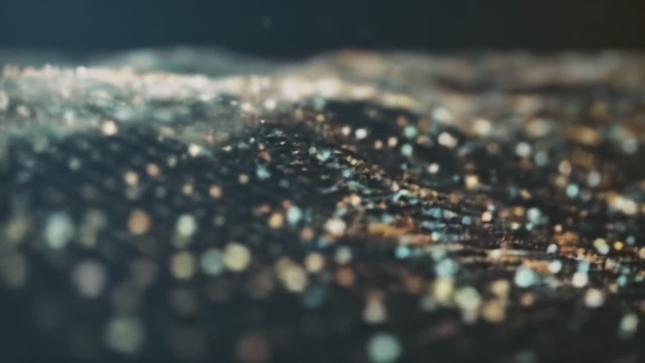 A Captivating Exploration of Vibrant Data Waves: A Stunning Visual Journey Through Sparkling Particles and Dynamic Patterns in a Darkened Space