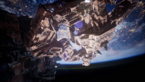 la nave espacial alienígena armada se acerca a la tierra