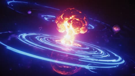 explosion in space