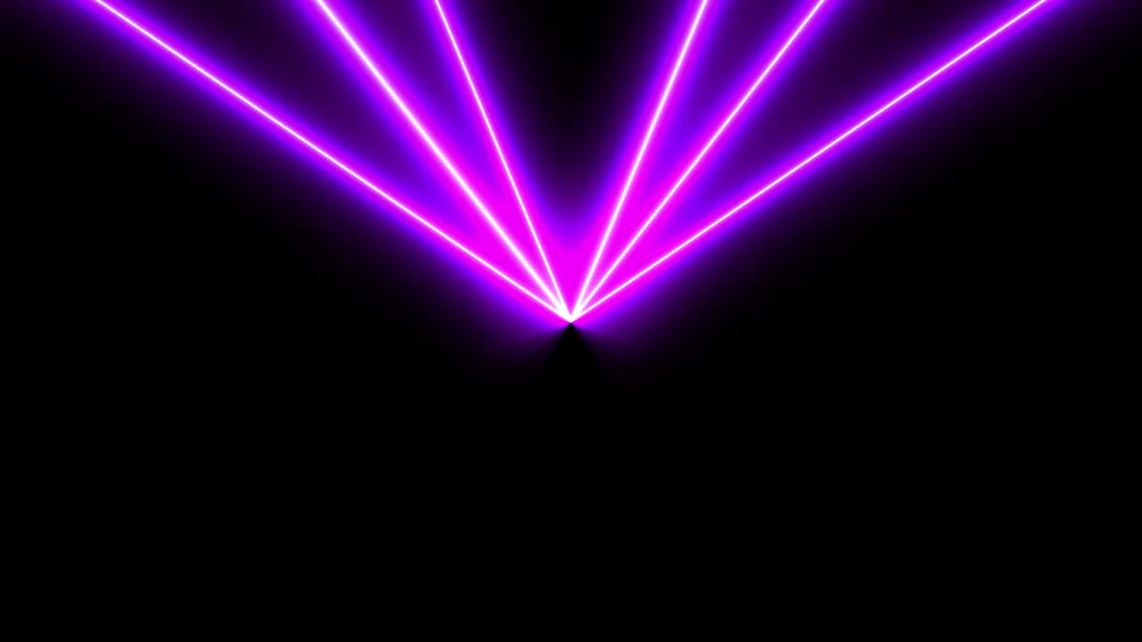 marco de neón de luz abstracta en fondo negro. espectáculo de láser animación en bucle. video 4k