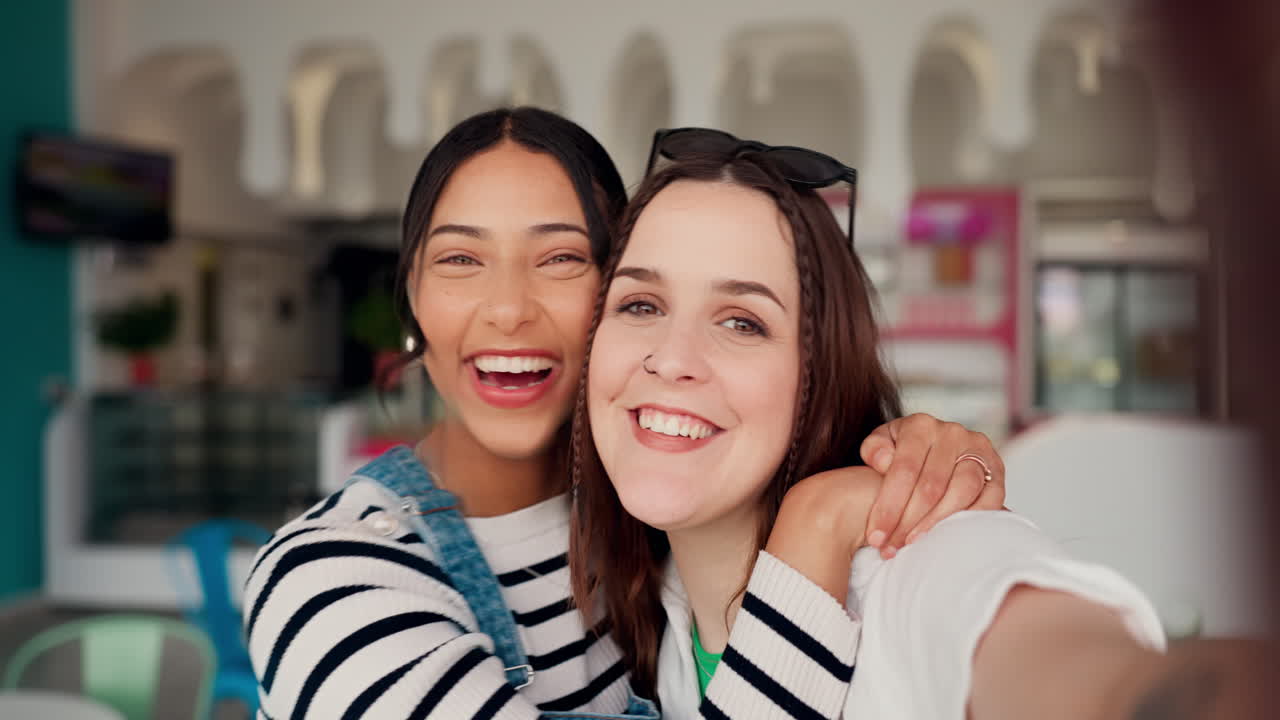 얼굴, 셀피, 행복한 여자 친구