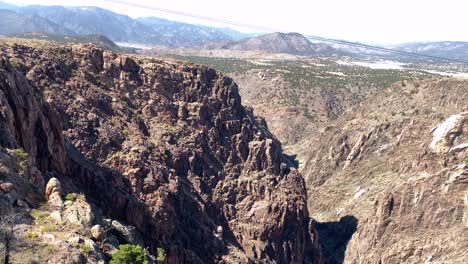 Royal-Gorge-eroded-granite-rock-formation,-Grand-Canyon-of-Arkansas-panorama