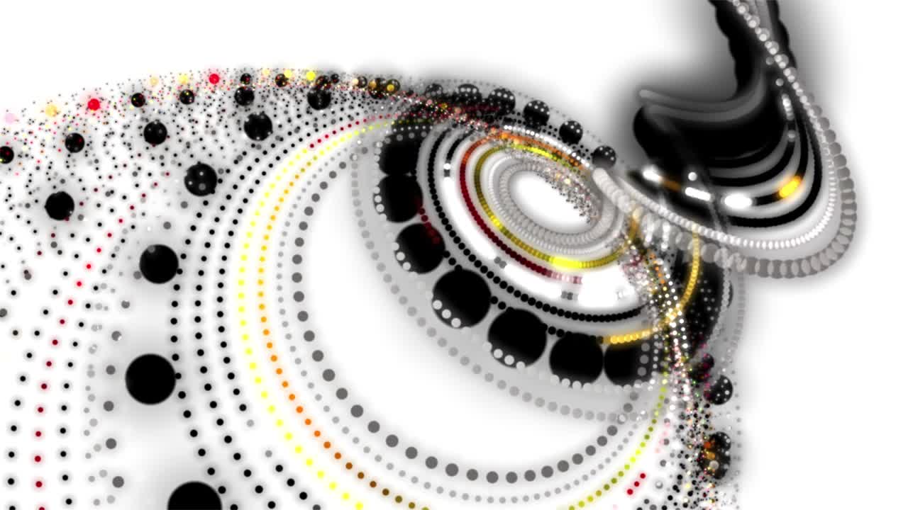 천천히 움직이는 입자 줄무 객체와 함께 환상적인 애니메이션, 4096x2304 루프 4k