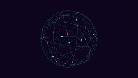 interconnected cosmos a mesmerizing network of colorful lines adorns a dark blue sphere