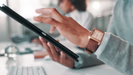 business people working on tablet