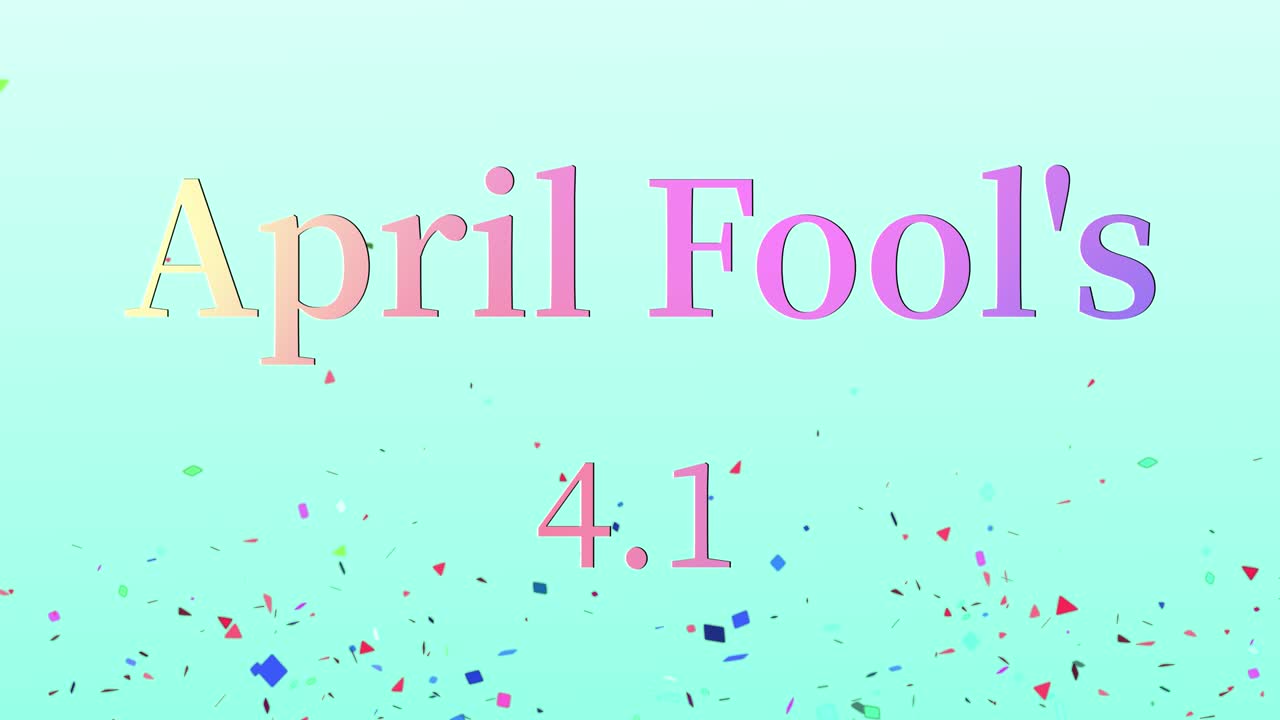 4월의 어리석은 영어 메시지 텍스트 애니메이션 모션 그래픽