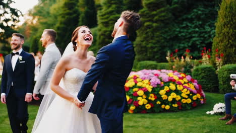 outdoor wedding celebration