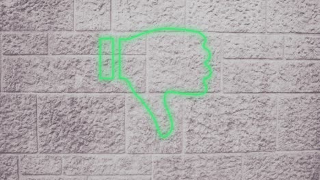 signo de corazón de neón en la pared de ladrillo 4k