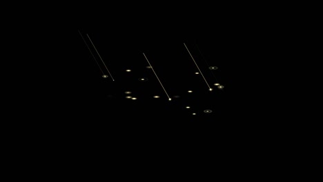 salpicaduras de lluvia en el suelo gráficos de movimiento con fondo nocturno