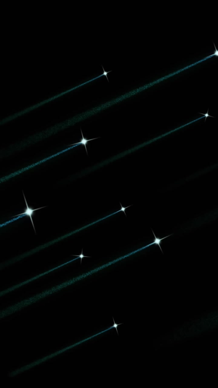 Animación de estelas de luz sobre fondo negro