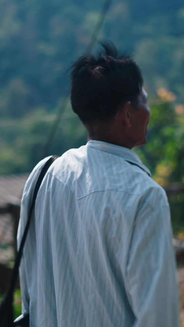 An adult person in nature