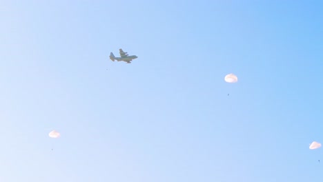 military parachuting operation: airdrop and skydiving