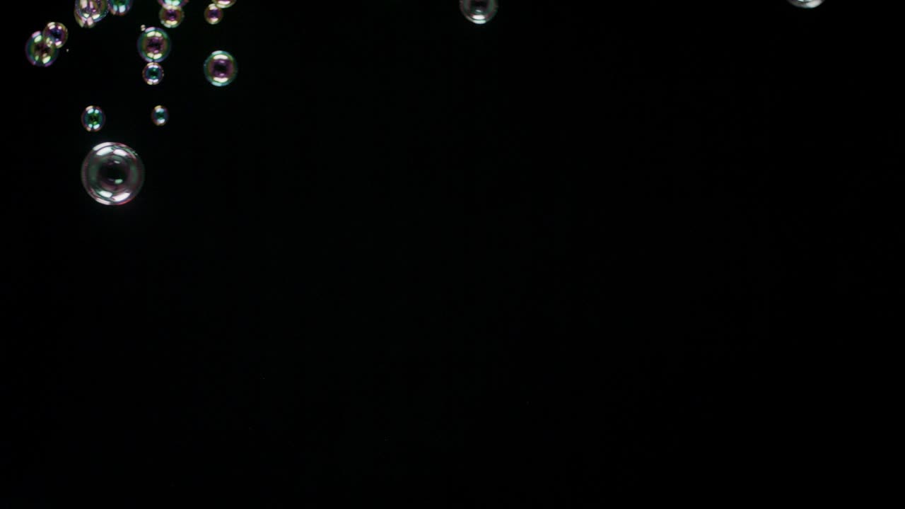 Soup Bubbles Isolated on Black Background