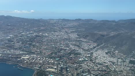 aerial view of santa cruz de tenerife city