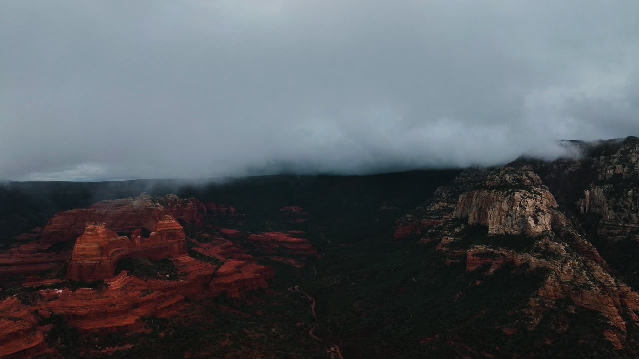 Moody Sky With Clouds Over Grand Canyon In Arizona, USA