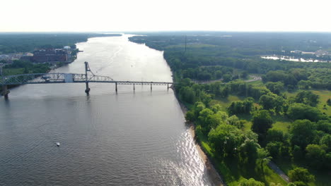 hermosas vistas nocturnas sobre el río delaware