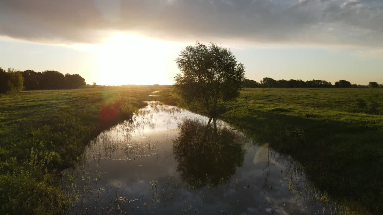 강 과 풍경 의 공중 사진