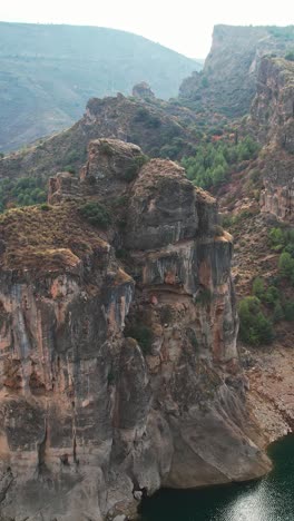panoramic over embalse de canales in granada, spain