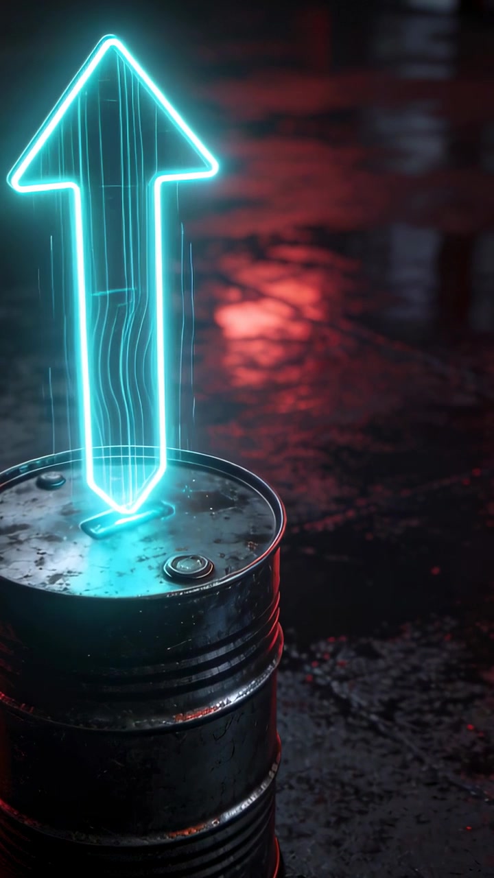 Vertical video: Faint cyan glow starting arrow rising over barrel bung, pulsing, showing activation