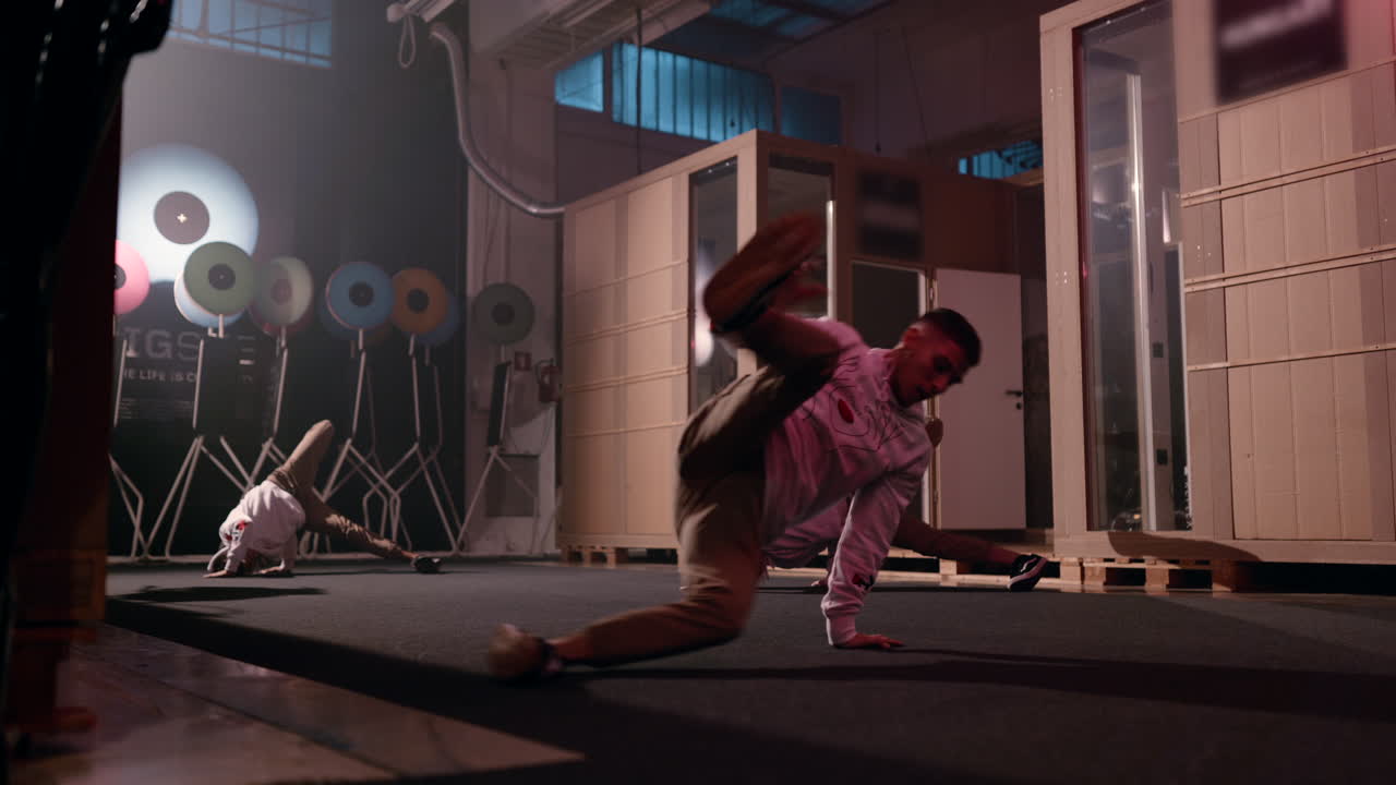 Breakdancing Performance in a Warehouse