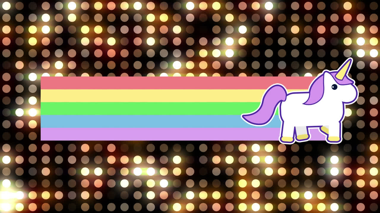unicornio y arco iris