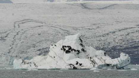 Large glacial icebergs show first hand the impact of climate change in the Jokulsarlon Lagoon Iceland