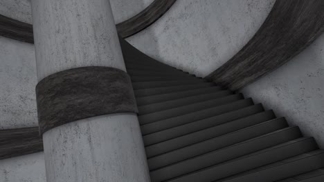 spiral staircase in modern concrete building