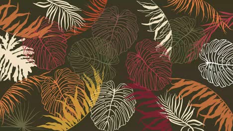 hojas tropicales animación de fondo en bucle