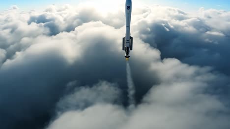 rocket launch into the sky