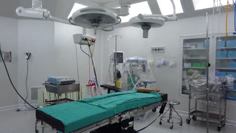 operating room with equipment, no people