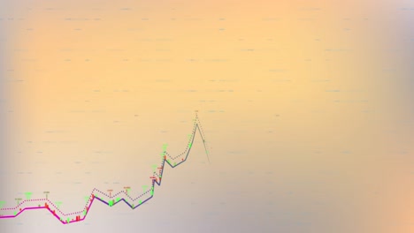 Animación-Del-Procesamiento-De-Datos-Financieros-Sobre-Fondo-Degradado-Naranja