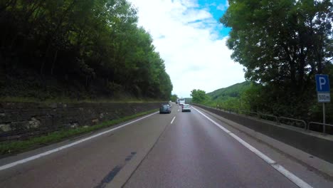 timelapse car driving on the autobahn