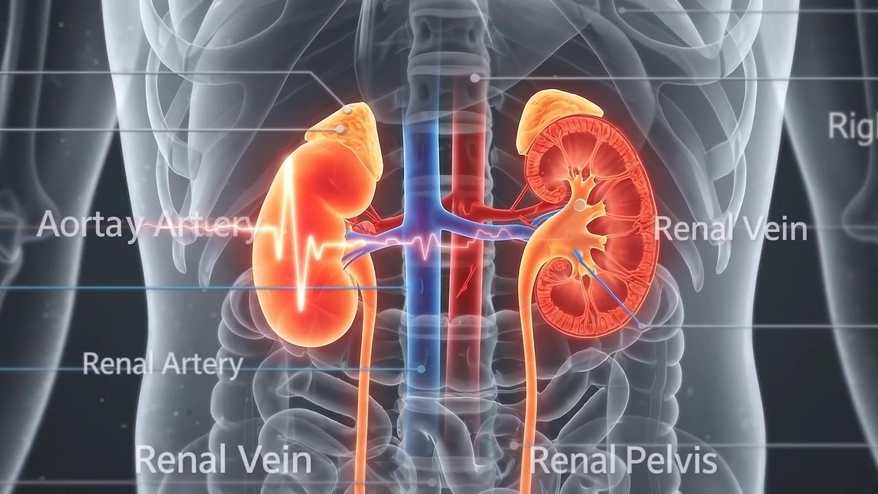 3D Medical Animation of Human Kidney Anatomy and Function