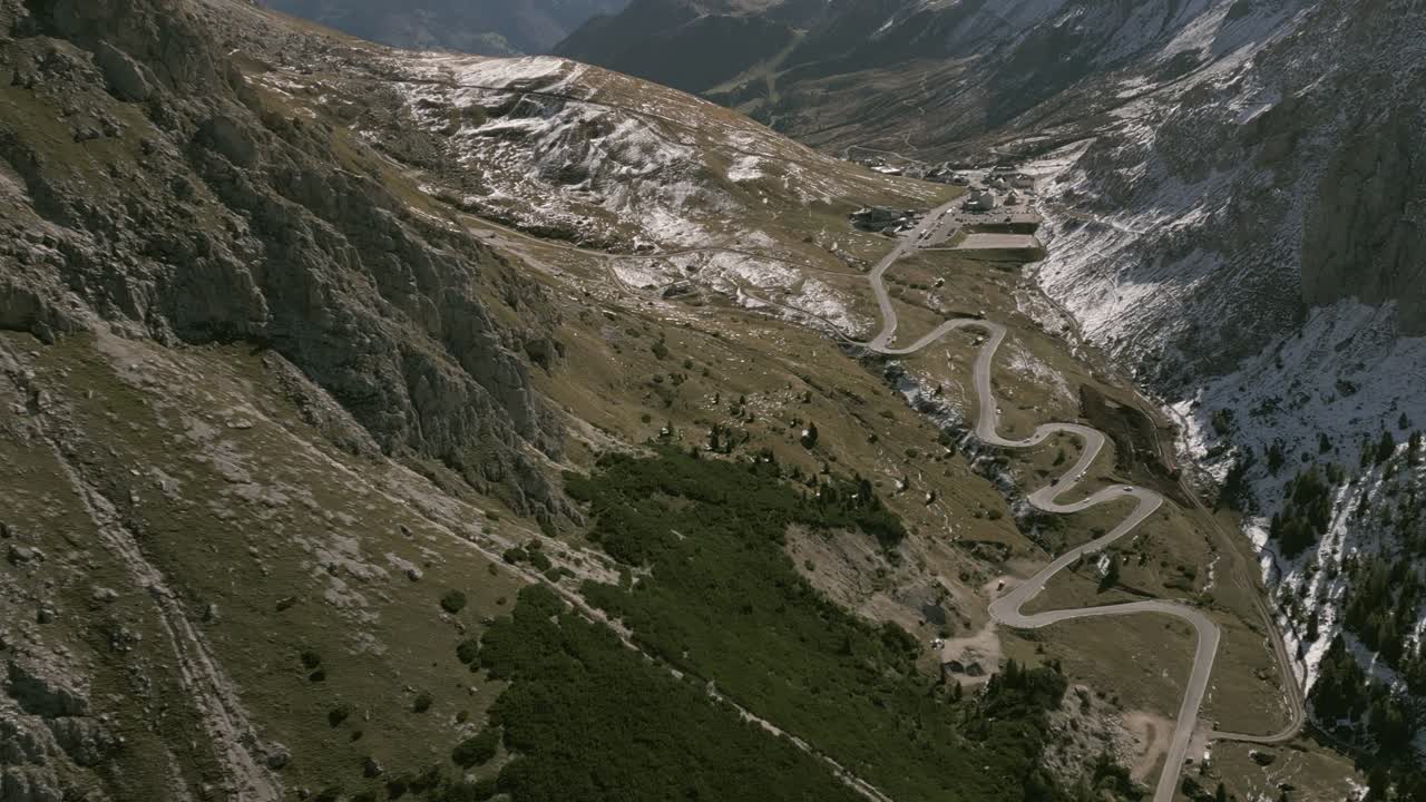 Drone footage over Dolomites in Italy-13