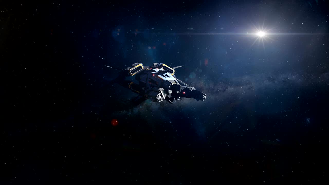 la nave espacial está estableciendo el frente de disparo.