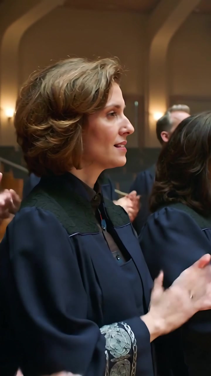 Video verticale: Panoramica che mostra un cantante che canta e applaude in un santuario per il culto, indossando una veste da coro.