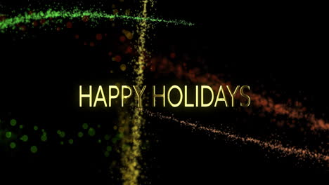 Animation-of-happy-holidays-text-and-light-trails-on-black-background