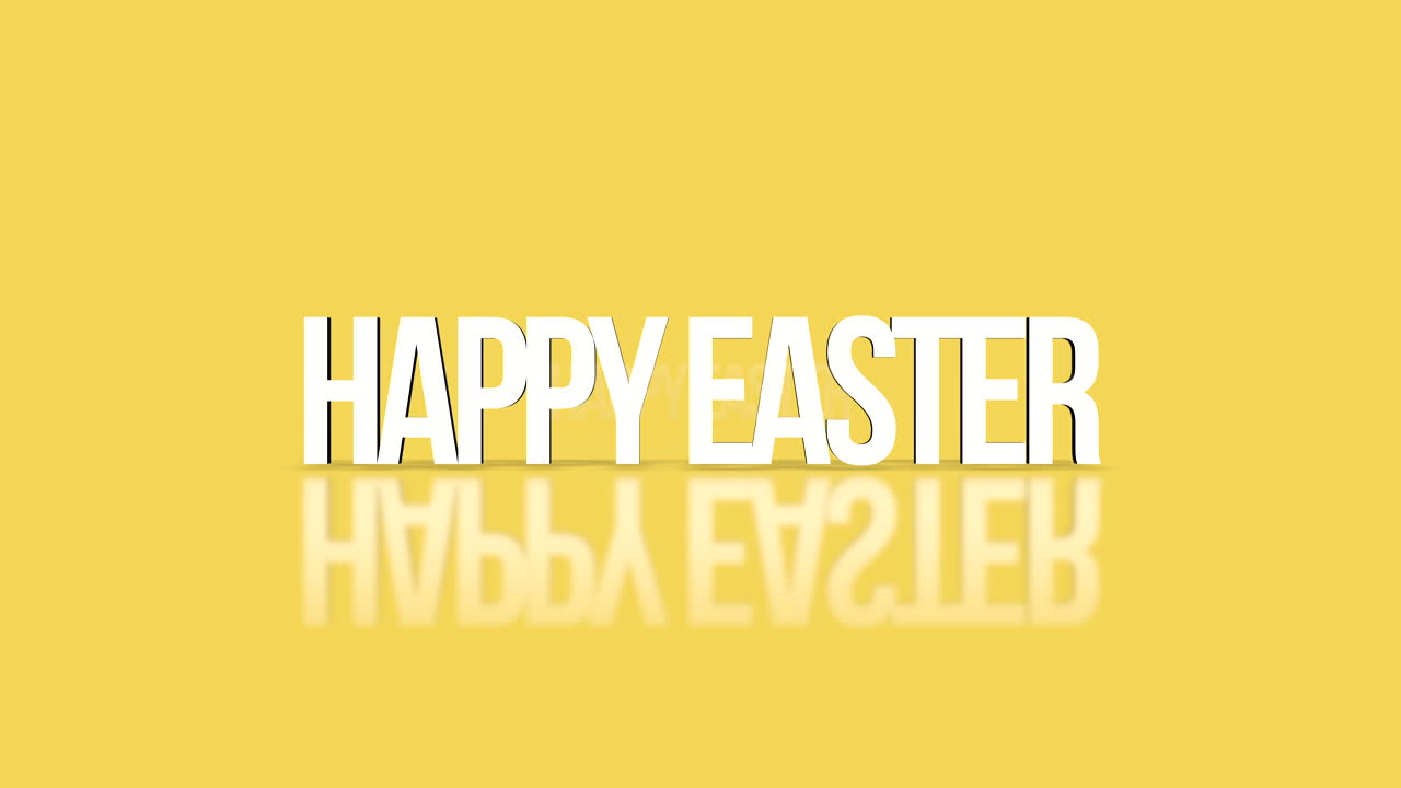 Testo scorrevole Buona Pasqua su gradiente giallo